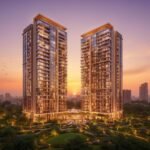 Oberoi 360 North high rise towers Gurgaon skyline view