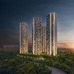 Oberoi 360 North high rise towers Gurgaon skyline view